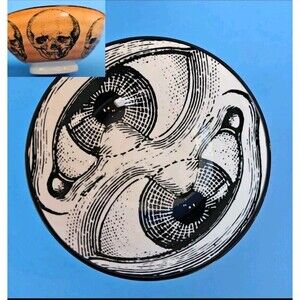 Prima Design Eye Skull Bowl Halloween Ying Yang Ceramic Dessert Soup Dish Art